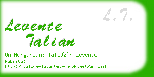 levente talian business card